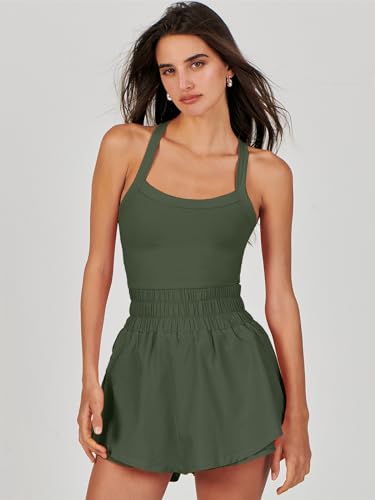 ANRABESS Womens Mini Tennis Dresses Skort Summer Sleeveless One Piece Workout Romper Dress with Shorts Athletic 2026 Outfit