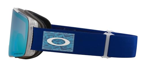 Oakley Line Miner Pro Low Bridge Fit Snow Goggle, Crystal Blue Strap w/Prizm Snow Sapphire Iridium Lens, Medium