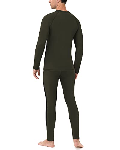 Roadbox Thermal Underwear for Men: Fleece Lined Long Johns Base Layer Ski Thermals Top and Bottom Set