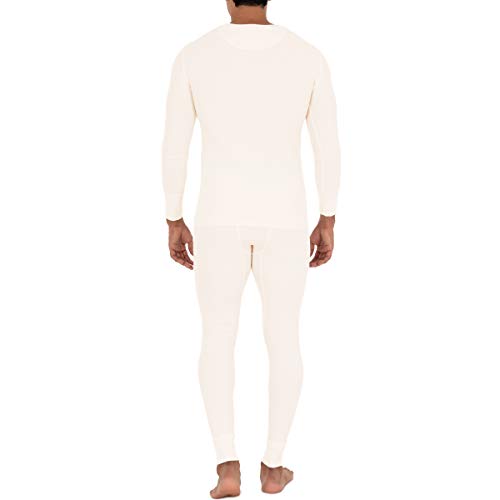 Fruit of the Loom mens Recycled Waffle Thermal Underwear Set (Top and Bottom)