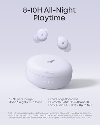 Soundcore Sleep A30 Special by Anker, Sleep Earbuds, ANC, Passive Isolation, Snore Masking, Extensive Sleep Audio, Ultra C...