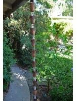 Nautical Cups Copper Rain Chain with Installation Kit - 11 Foot