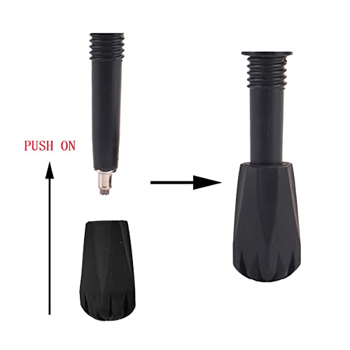 Diooid Trekking Pole Accessories Extra Thick and Wear Resisting Rubber Tips Snow Support Mud Support for Hiking Poles for ...