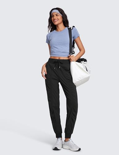 CRZ YOGA Lightweight Workout Joggers for Women 26"/28.5"/30.5" - Outdoor Running Casual Pants with Pockets
