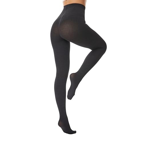 Frola Women’s Fleece Lined Tights Thermal Opaque Winter Pantyhose Warm Thick Stockings with Plush Lining