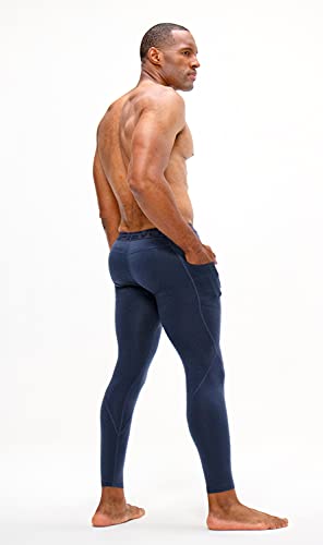 DEVOPS 2 or 3 Pack Men's Thermal Compression Pants, Athletic Leggings Base Layer Bottoms