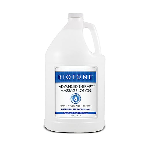 BIOTONE Advanced Therapy Massage Lotion, Hypoallergenic and Fragrance-Free, More Glide and Workability, Absorbs for a Non-...