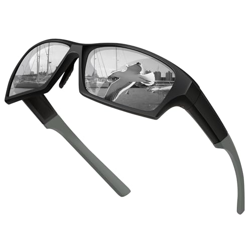 RSQQAV Polarized Sports Sunglasses for Men Women,Driving Fishing Cycling Mountain Bike Sunglasses UV400 Protection