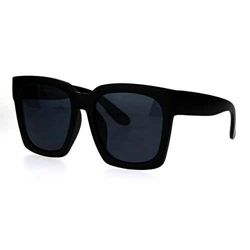 Womens Boyfriend Style XXL Oversize Horned Rim Thick Plastic Sunglasses
