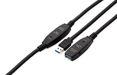 MutecPower 32 Feet Active USB Extension Cable 3.0 Male to Female with 2 Extension chipset Signal Booster - Active Extensio...