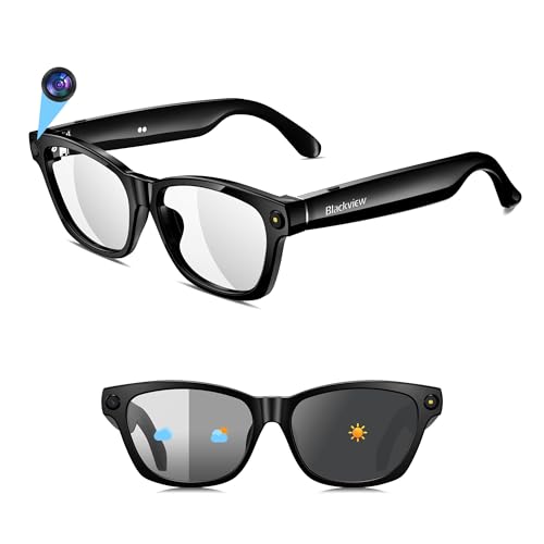 Blackview Smart Glasses, Polarized Bluetooth Sunglasses with Speaker, Voice Control, UV Protection, Anti Blue Light Lens