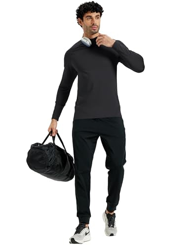 NASBING Mens Thermal Shirt Mock Turtle Neck Fleece Lined Base Layer Cold Weather Long Sleeve Undershirt Winter Underwear Tops
