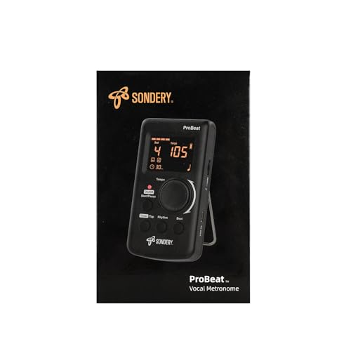 Sondery Digital Metronome Rechargeable English Vocal Counting with Timer Function for Piano Guitar Drum and All Instruments