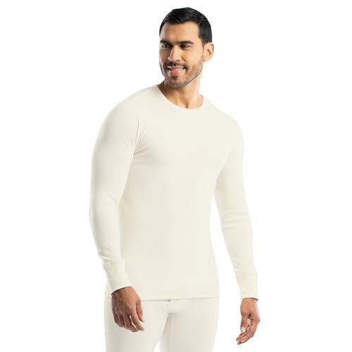 Realtree Mens Heavyweight Cotton Polyester Long Sleeve Thermal Underwear Top
