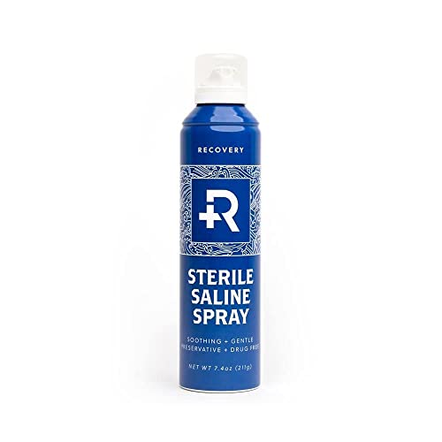 Recovery Aftercare Saline Piercing Aftercare Spray - Sterile Saline Solution for Ear, Belly & Nose Piercings - Removes Dir...