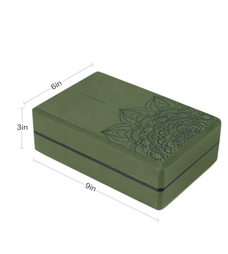 nuveti Yoga Blocks Set of 2, High Density Yoga Brick Foam Blocks to Improve Strength, Flexibility and Balance Brick Foam B...