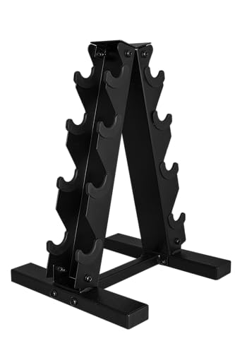 CAP 100 LB Coated Hex Dumbbell Weight Set with Comfort Grip and with Vertical Rack