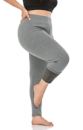 ZERDOCEAN Women's Plus Size Fleece Lined Leggings Winter Warm Thermal Yoga Workout Pants