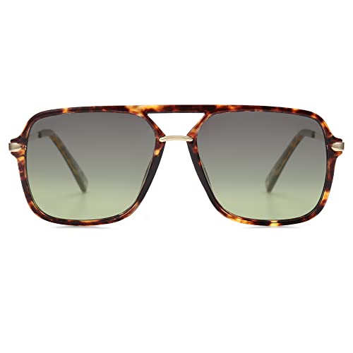 SOJOS Sunglasses for Women & Men, Square, Retro, Polarized Lens, Trendy Aviator, 90s Shades