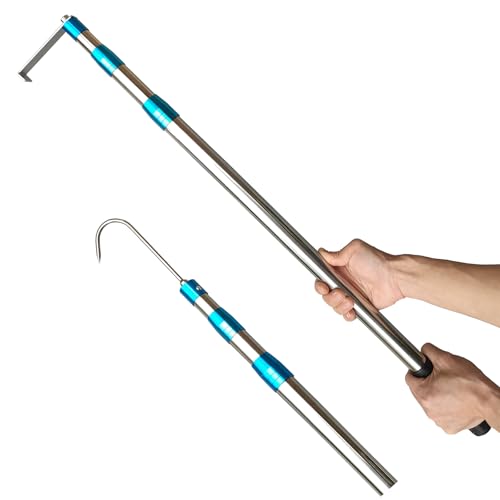 Bytcew Cargo Grabber Reach Retriever Tool, 6.3 Ft Heavy Duty Truck Bed Accessories Telescoping Pull Pole with Hooks, Used ...