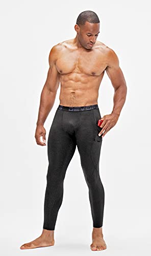 DEVOPS 2 or 3 Pack Men's Thermal Compression Pants, Athletic Leggings Base Layer Bottoms