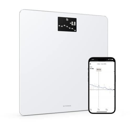 Withings Body - Digital Wi-Fi Smart Scale with Automatic Smartphone App Sync, BMI, Multi-User Friendly, with Pregnancy Tra...