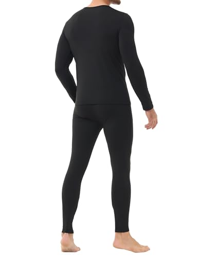 Winvote 3 Pack Thermal Underwear for Men Long Johns Fleece Lined Soft and Warm Set Base Layer for Cold Weather