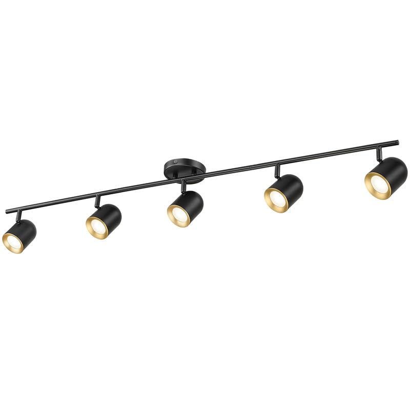 Femila 44 Adjustable Led Track Light  4000K Black Ceiling Track Lighting Fixture  350?Rotatable  Modern Led Track Light Kit  4Fs78Tl-5 Bk
