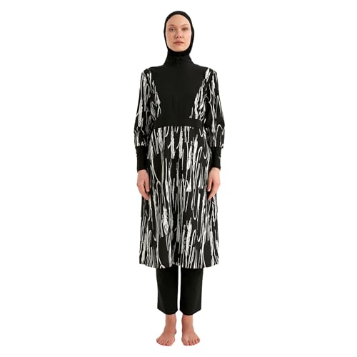 4-Piece Modest Swimsuit for Women | Includes Tunic, Leggings, Swim Cap, and Inner Top Water-Repellent & Quick-Drying Fabric