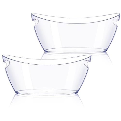 Ice Bucket 2 PCS, Thickened Ice Buckets for Parties, Mimosa Bar Supplies Beverage Tub for Champagne Beer Sparkling Wine Co...