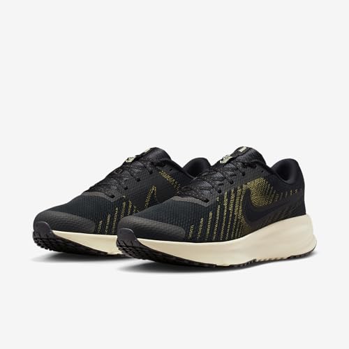 Nike Men's Run Defy Road Running Shoes, Black/Black-Dark Hazel-Light Khaki, 8.5