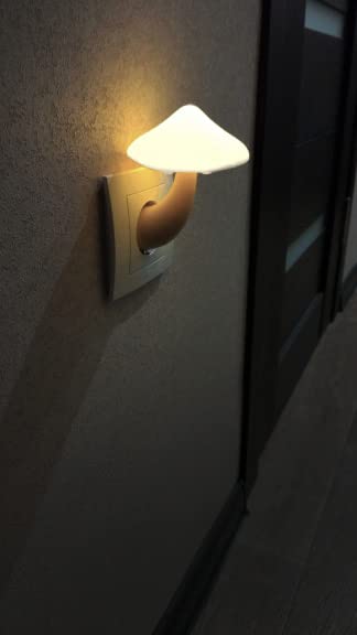 Ausaye Mushroom Led Night Lights - 4 Pack Warm White Plastic Nightlights For Kids & mature-themeds, Model 7398