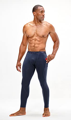 DEVOPS 2 or 3 Pack Men's Thermal Compression Pants, Athletic Leggings Base Layer Bottoms