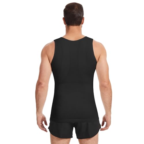 Sleeveless Compression Shirt Men Slimming Body Shaper Vest Mens Compression Tank Top Undershirt Shapewear Tummy Control