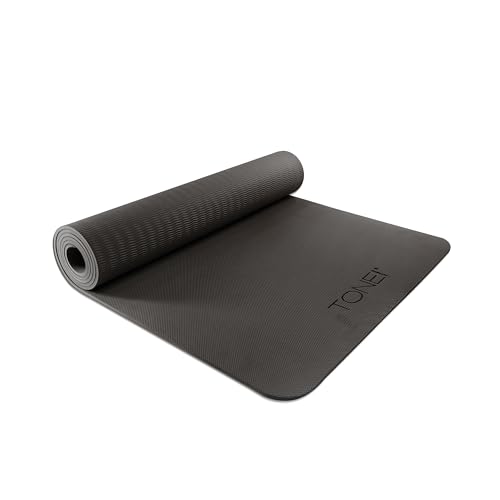 TONE Fitness Yoga Mat 1/4" Thick Non Slip Exercise & Pilates Mat for Home Workouts with Carrying Strap | Multiple Options