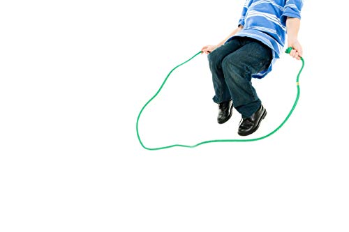 Just Jump It 8' Foot Single Jump Rope for Kids Women and Men - Active Outdoor Youth Fitness Excersing Equipment - Braided ...