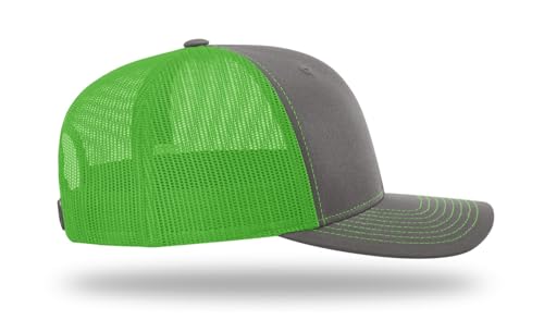 Richardson 112 Trucker Hat - Premium Blank Baseball Cap, Adjustable Snapback Hat - Structured Six Panel Richardson Blank Hats