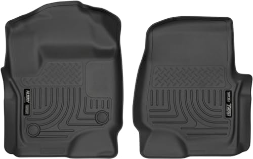 Husky Liners Weatherbeater Floor Mats | Fits 2017-2026 Ford F-250/F-350/F-450 SUPERCREW & SUPERCAB ONLY with Factory Carpe...