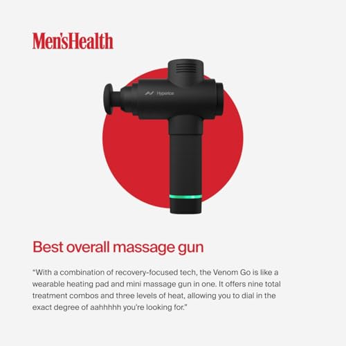 Hyperice Hypervolt 2 Black - Featuring Quiet Glide Technology - Handheld Percussion Massage Gun | 3 Speeds, 5 Interchangea...