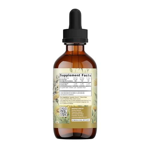 Earthley Wellness, Cough-B-Gone, Organic Herbal Formula, Alcohol-Free Herbal Tincture for Kids (6 Months+) & Adults, Cold ...