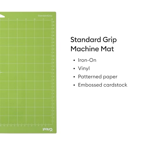 Cricut StandardGrip Machine Mats 12in x 12in, Reusable Cutting Mats for Crafts with Protective Film, Use with Cardstock, I...