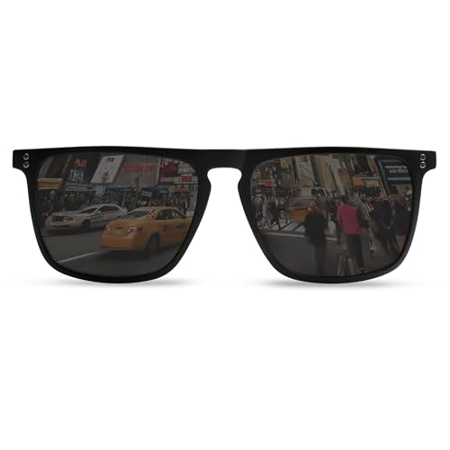 VANLINKER Polarized Square Sunglasses for Men Women Dark Shades with UV Protection for Driving VL9748