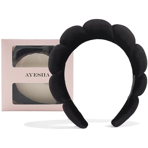 Ayesha Spa Headband for Women Sponge Headband for Washing Face Clouds Soft Hairband Makeup Headbands for Women Girls Showe...