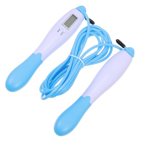 GRIRIW Smart Electronic Counting Jump Rope for Adults Steel Wire Skipping Rope with Digital Counter for Home Fitness and W...
