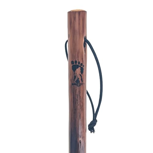 SE 55-Inch Bigfoot Stamped Hard Pine Hiking, Walking, Trekking Stick with Metal Reinforced Rubber Tip