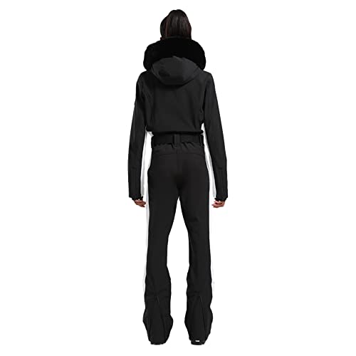 GSOU SNOW Womens Ski Suit One Piece Snowsuit Snowboard Slim Insulated Jumpsuit Jacket Waterproof Windproof for Outdoor Sports