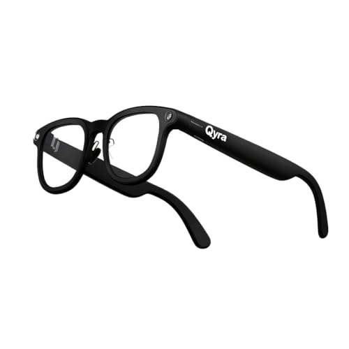 AI Smart Glasses, Titanium Frame, 32GB Storage, Voice Control, 4K Video Recording, Bluetooth Compatible with Android iOS, ...
