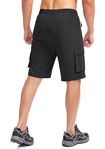 Bikewa Men's Mountain Bike Shorts 3D Padded Loose-fit Biking Riding Cycling Bicycle Biker Shorts Zipper Pockets
