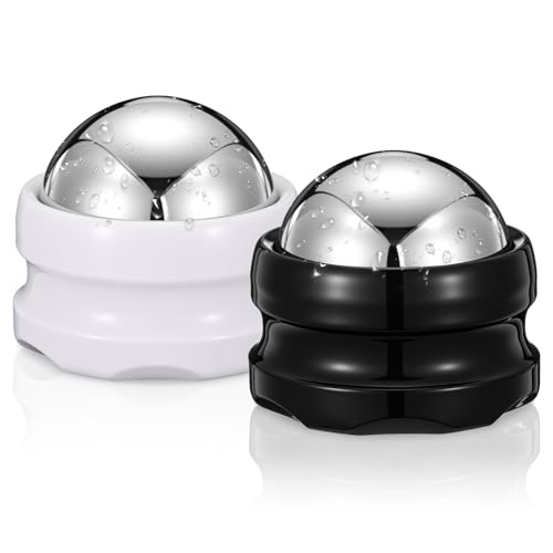 Anglechic 2 Pack Massage Ice Ball Massage Cryo Balls for Muscle Soreness Relief Handheld Therapy and Relax Tool for Planta...