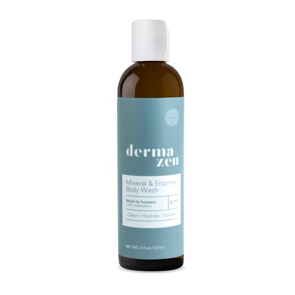 Dermazen Natural Mineral & Enzyme Body Wash for Men & Women | Malassezia Safe | Gentle, Hydrating & Nourishing Cleanser w/Papaya
